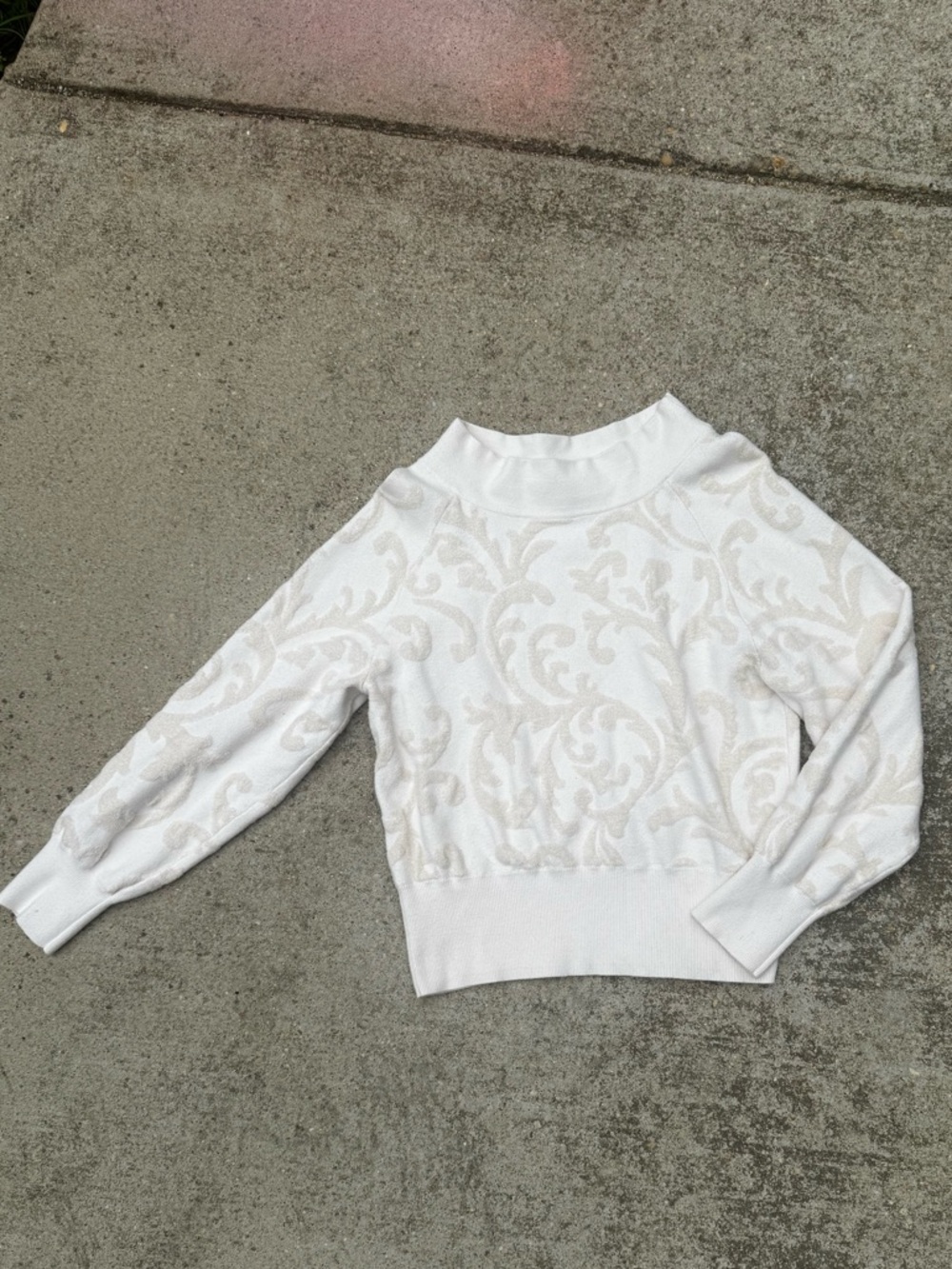 Anthropologie Jacquard Sweater Mockneck